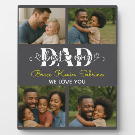 Bester Vater überhaupt personalisierte Fotocollage Fotoplatte
