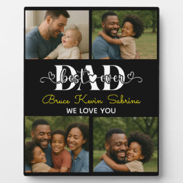 Bester Vater überhaupt Personalisierte Fotocollage Fotoplatte