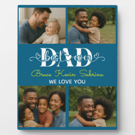 Bester Vater überhaupt personalisierte Fotocollage Fotoplatte