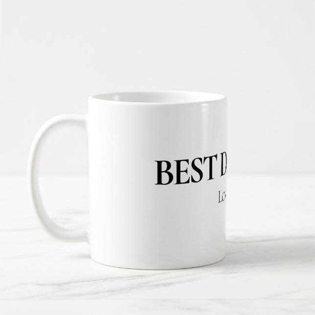 Bester Vater überhaupt personalisierte Tasse (Links)