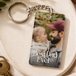 Bester Vater überhaupt personalisiertes Foto Schlüsselanhänger