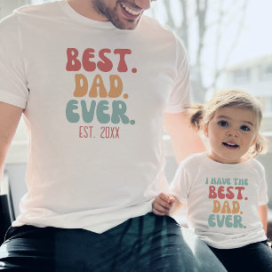 Bester Vater überhaupt Retro Vintage-Schriftzug zu T-Shirt