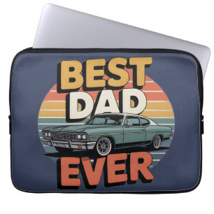 Bester Vater überhaupt Retro Vintage Türkis Muskel Laptopschutzhülle