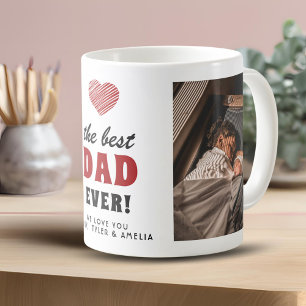 Bester Vater überhaupt Rotes Herz 2 Foto Kaffeetasse