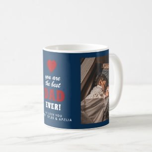 Bester Vater überhaupt Rotes Herz Blau 2 Foto Kaffeetasse