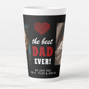 Bester Vater überhaupt Rotes Herz Schwarz 2 Foto  Milchtasse