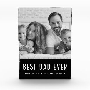 Bester Vater überhaupt Schwarzweiss Fotoblock
