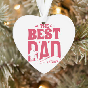 Bester Vater überhaupt – Silhouette von Vater und Ornament