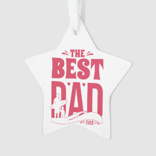 Bester Vater überhaupt – Silhouette von Vater und  Ornament