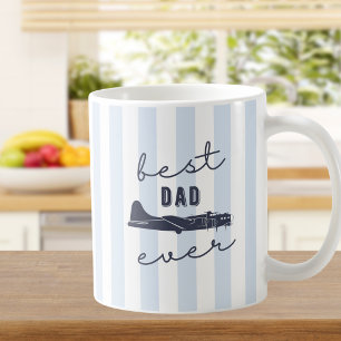 Bester Vater überhaupt Streifen Vintage-Flugzeug G Kaffeetasse