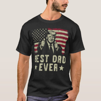 Bester Vater überhaupt Trump US-Flagge Vatertag Pa T-Shirt