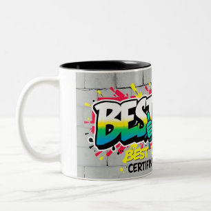 Bester Vater überhaupt – Urban Graffiti Edition Zweifarbige Tasse