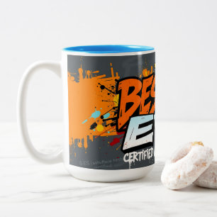 Bester Vater überhaupt Urbane Graffiti-Edition zum Zweifarbige Tasse
