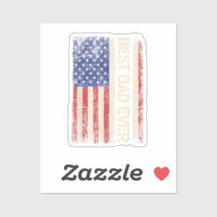 Bester Vater überhaupt US-amerikanische Flagge Ges Aufkleber