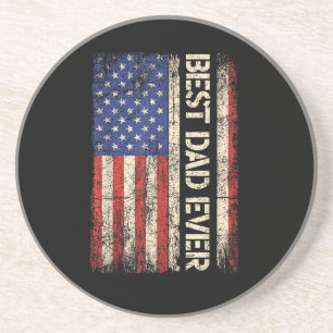Bester Vater überhaupt US-amerikanische Flagge Ges Getränkeuntersetzer