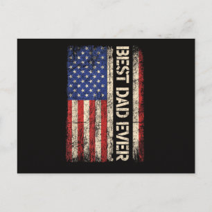 Bester Vater überhaupt US-amerikanische Flagge Ges Postkarte