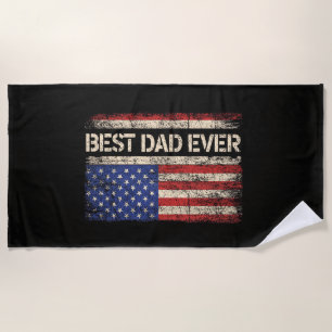 Bester Vater überhaupt US-amerikanische Flagge Ges Strandtuch