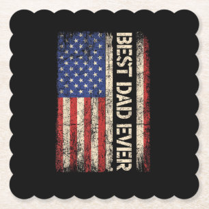 Bester Vater überhaupt US-amerikanische Flagge Ges Untersetzer