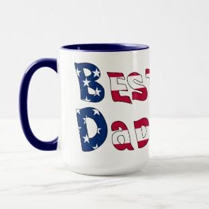 Bester Vater überhaupt USA-Flagge Tasse