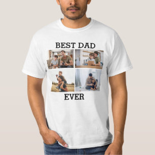 Bester Vater überhaupt Vater Daddy Foto-Collage Bi T-Shirt