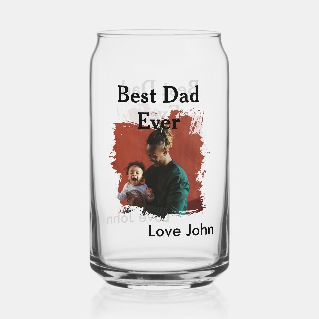 Bester Vater überhaupt Vater Papa Geschenk Foto Na Dosenglas (Vorderseite)