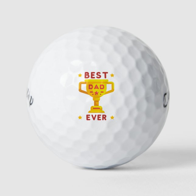 'Bester Vater überhaupt' Vatertag, lustiges Geburt Golfball (Vorderseite)
