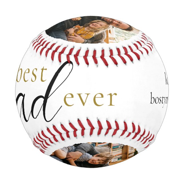 Bester Vater überhaupt Vatertagsgeschenk Foto  Baseball (Rückseite)