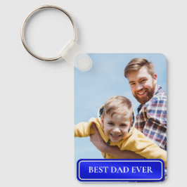 Bester Vater überhaupt, volles Foto, personalisier Schlüsselanhänger