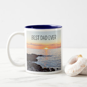Bester Vater überhaupt von Sonnenaufgang bis Sonne Zweifarbige Tasse