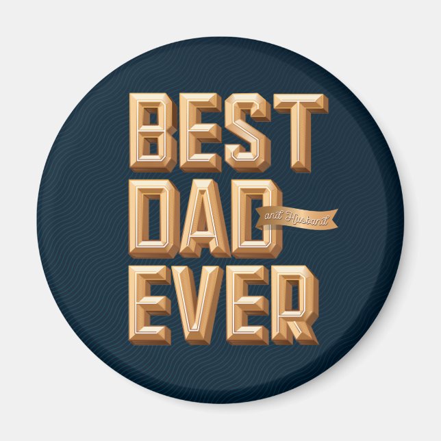 Bester Vater und Husband je Magnet (Vorne)
