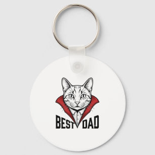 Bester Vater Vampir Katze Vintage Gravur Design_1 Schlüsselanhänger