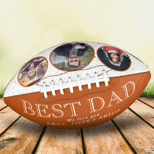 Bester Vater Vater Orange 3 Foto Collage Football