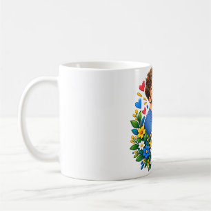 Bester Vater Vater und Sohn Umarmen Florales Herz  Kaffeetasse