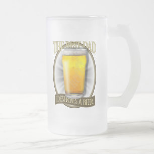 Bester Vater verdient ein Bier Mattglas Bierglas
