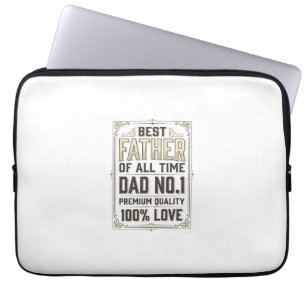 Bester Vater Vintage Gravur Typografisches Hemd De Laptopschutzhülle