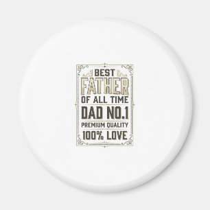 Bester Vater Vintage Gravur Typografisches Hemd De Magnet