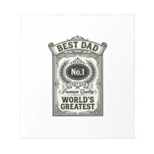 Bester Vater Vintage-Gravur Vatertag Notizblock