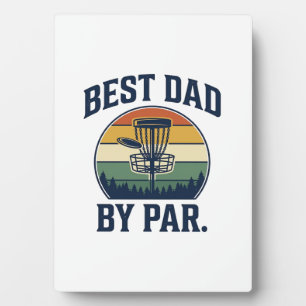 Bester Vater von Par Disc Golf Vintage-Sonnenunter Fotoplatte