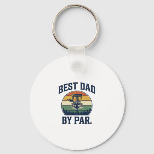 Bester Vater von Par Disc Golf Vintage-Sunset-Desi Schlüsselanhänger