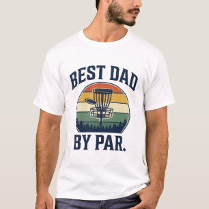 Bester Vater von Par Disc Golf Vintage-Sunset-Desi T-Shirt