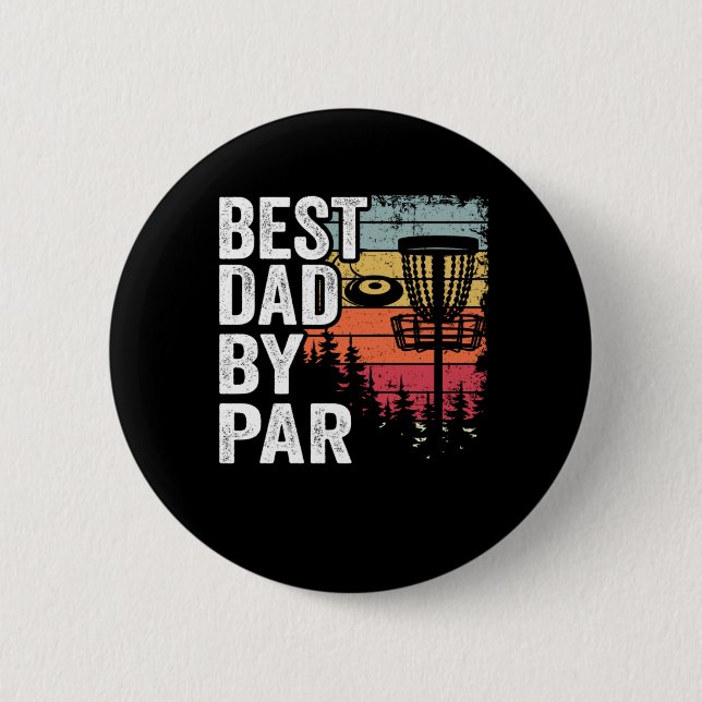 Bester Vater von Par Disk Golf Daddy Gift Disk Gol Button (Vorderseite)