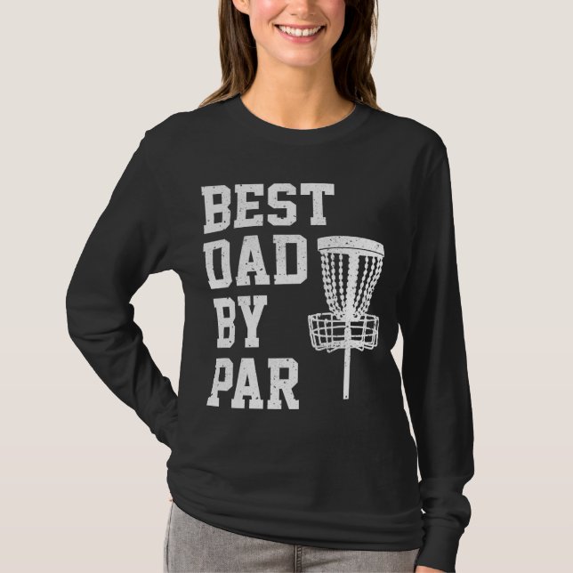 Bester Vater von Par Funny Disc Golf Geschenk T-Shirt (Vorderseite)