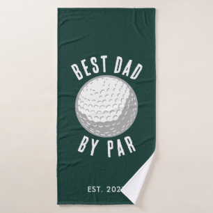 Bester Vater von Par Golf Gag Väter Tag Green Cust Badehandtuch