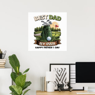 Bester Vater von Par Golf-Vater Lustig Poster