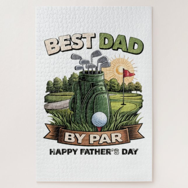 Bester Vater von Par Golf-Vater Lustig Puzzle (Vertikal)