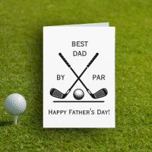 Bester Vater von Par Golf Vatertag Grußkarte