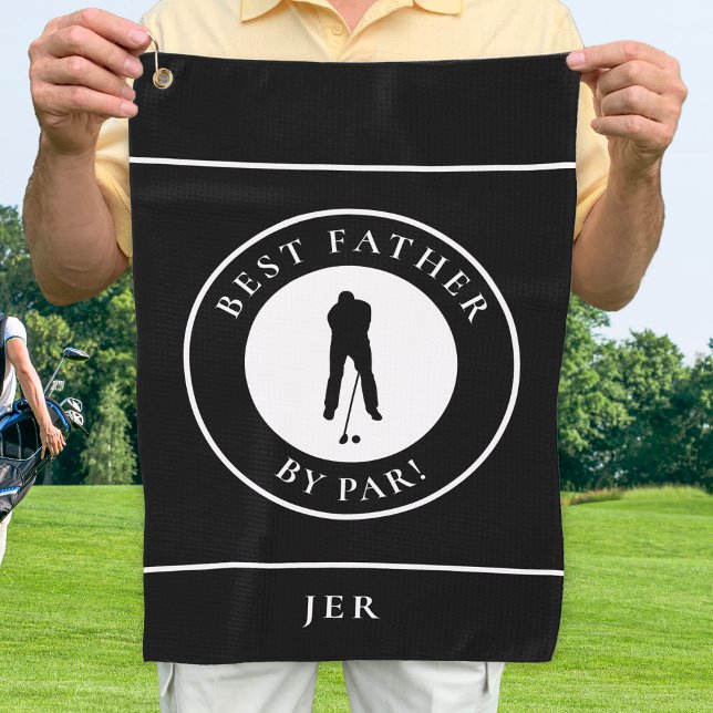 Bester Vater von Par Golfer Custom Modernes Sports Golfhandtuch (Von Creator hochgeladen)