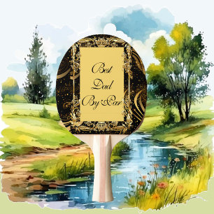 Bester Vater von Par Modern Calligraphy Leafy Swir Tischtennis Schläger