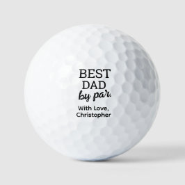 Bester VATER von Par Moderne Typografie Benutzerde Golfball