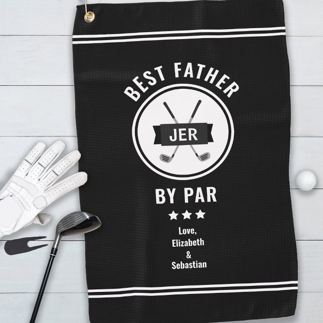 Bester Vater von Par Moderner Golfer Golf Lover Bl Golfhandtuch (Von Creator hochgeladen)